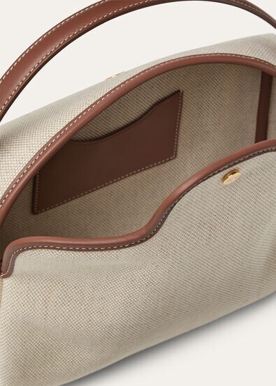 LP TRAVEL POUCH NATURAL CANVAS/ROUNDED LEATHER