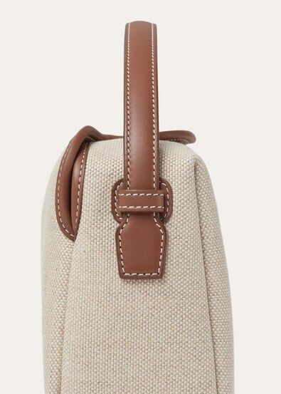 LP TRAVEL POUCH NATURAL CANVAS/ROUNDED LEATHER