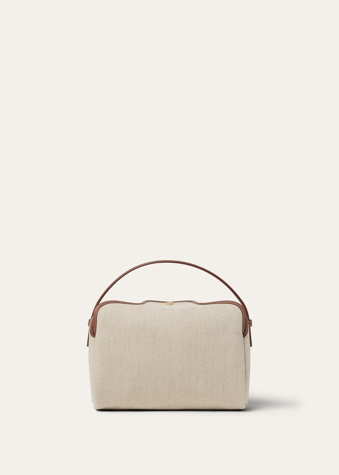 LP TRAVEL POUCH NATURAL CANVAS/ROUNDED LEATHER_FAQ3773_B5RV_NR_1
