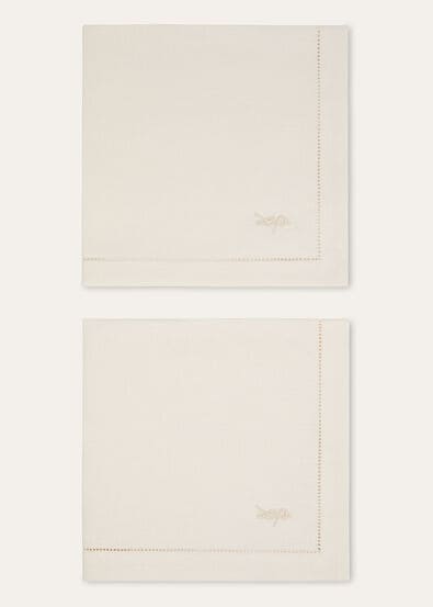 SET OF 2 NAPKINS PUNTI A MAGLIA LINEN