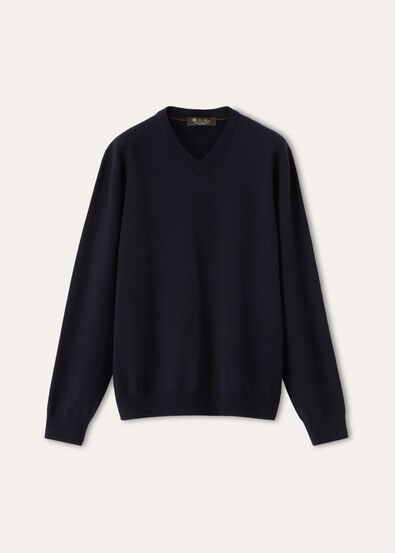 CLASSIC BABY CASH V NECK SWEATER GG 14
