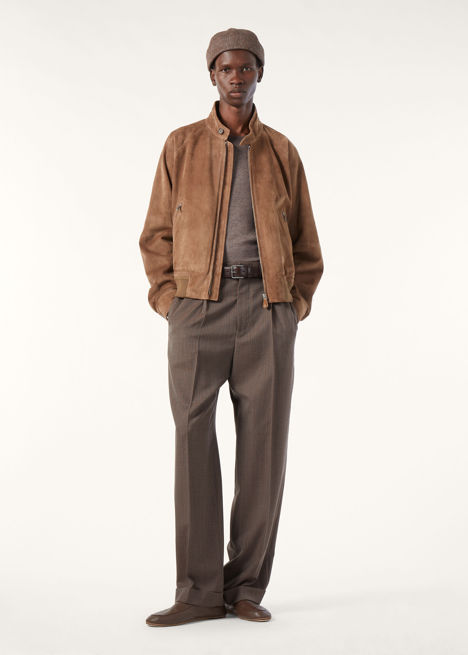 NOVAK BOMBER PLUME SUEDE