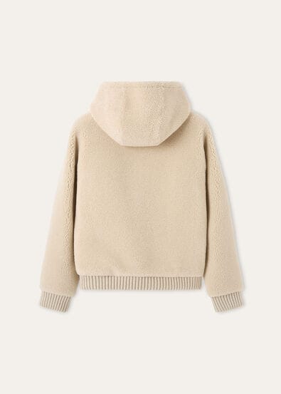 ST MORITZ HOODED BOMBER CASHFUR