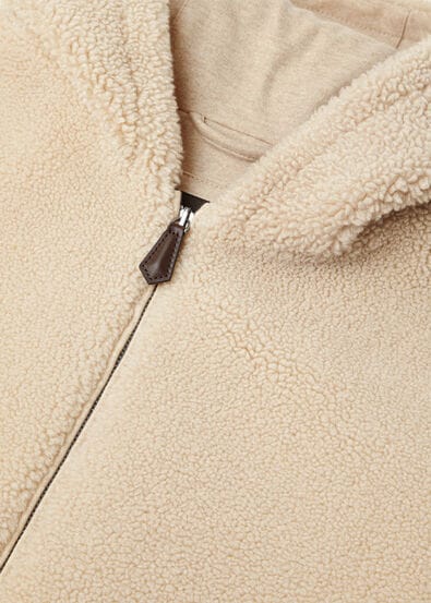 ST MORITZ HOODED BOMBER CASHFUR