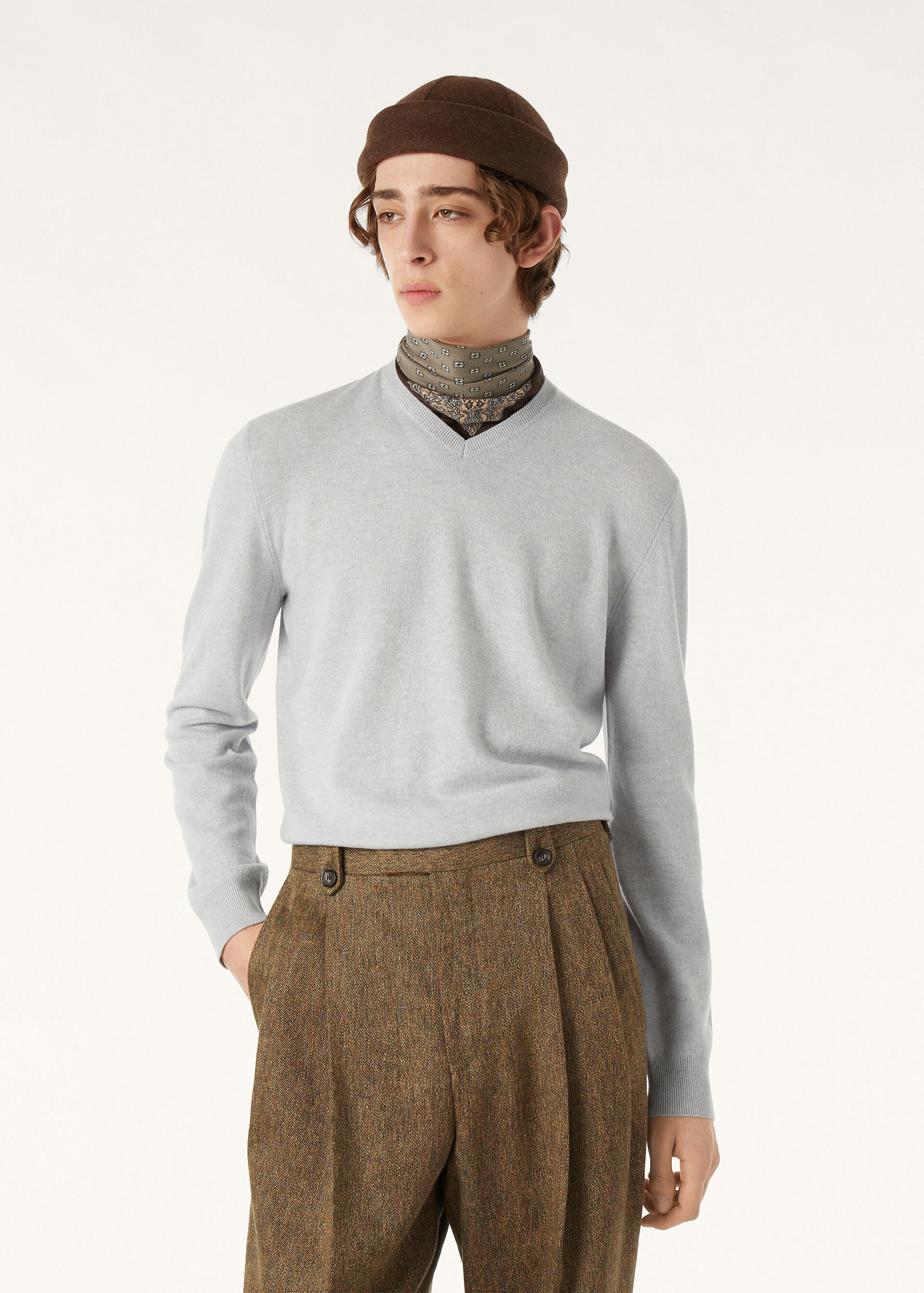 SERGIO V NECK SWEATER CASH GG 14
