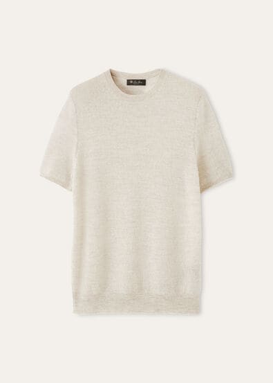 WALNUT SS CREWNECK SWEATER WOOL CASH SILK GG 12