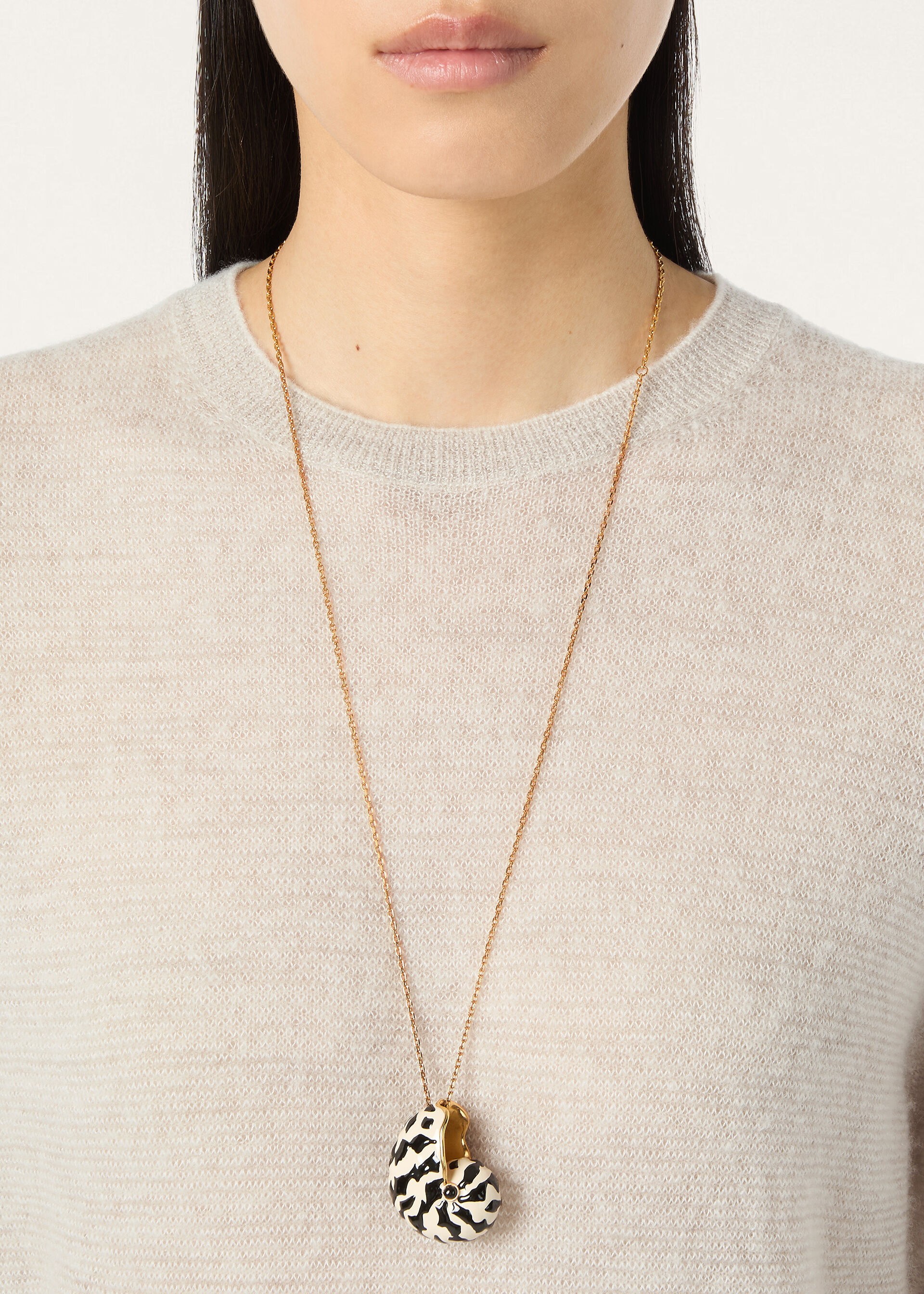 WALNUT SS CREWNECK SWEATER WOOL CASH SILK GG 12