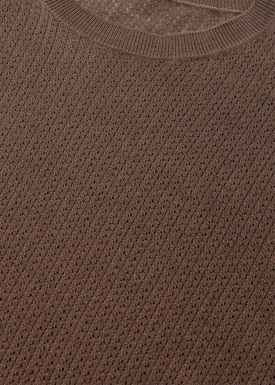 CHESTNUT SS CREWNECK SWEATER CASH BLEND GG 18