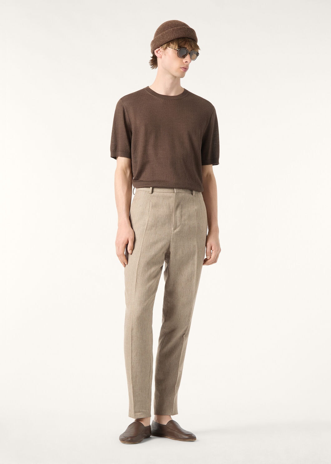 CHESTNUT SS CREWNECK SWEATER CASH BLEND GG 18