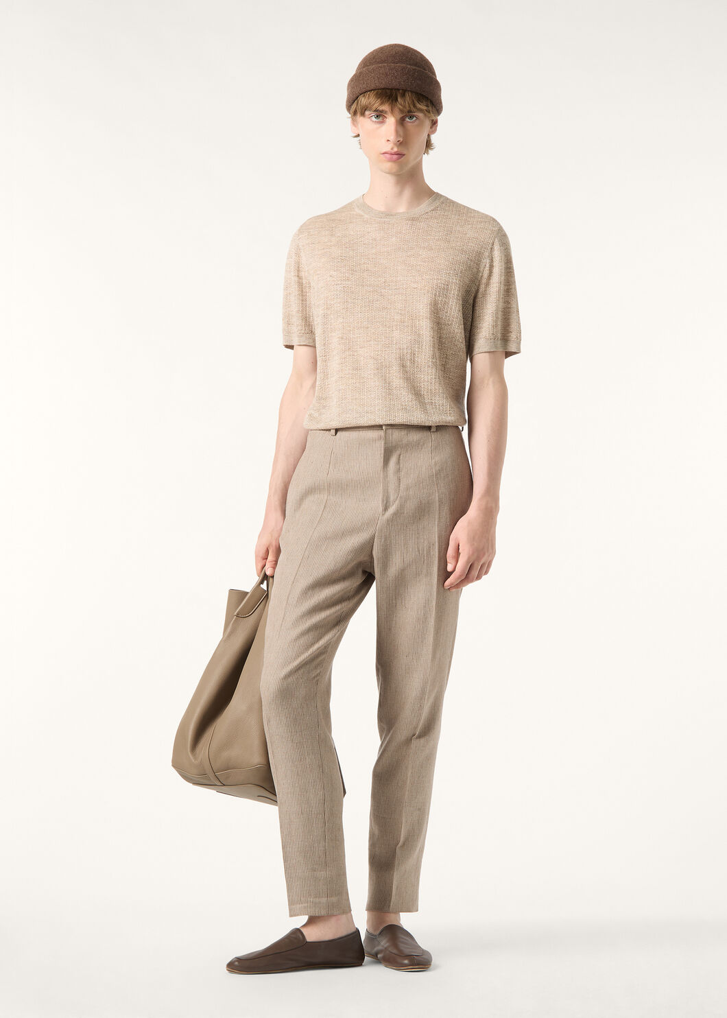 CHESTNUT SS CREWNECK SWEATER CASH BLEND GG 18