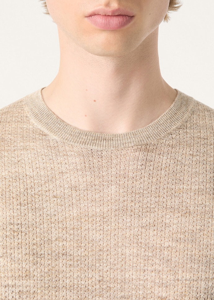 CHESTNUT SS CREWNECK SWEATER CASH BLEND GG 18_FAQ4530_J1MY_2