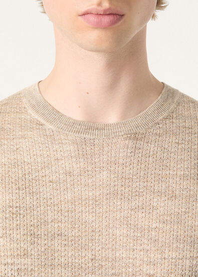 CHESTNUT SS CREWNECK SWEATER CASH BLEND GG 18