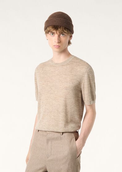 CHESTNUT SS CREWNECK SWEATER CASH BLEND GG 18