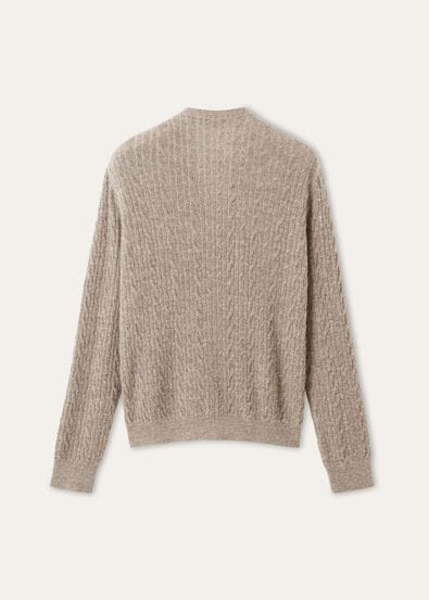 WALNUT CARDIGAN SWEATER WOOL SILK GG 12