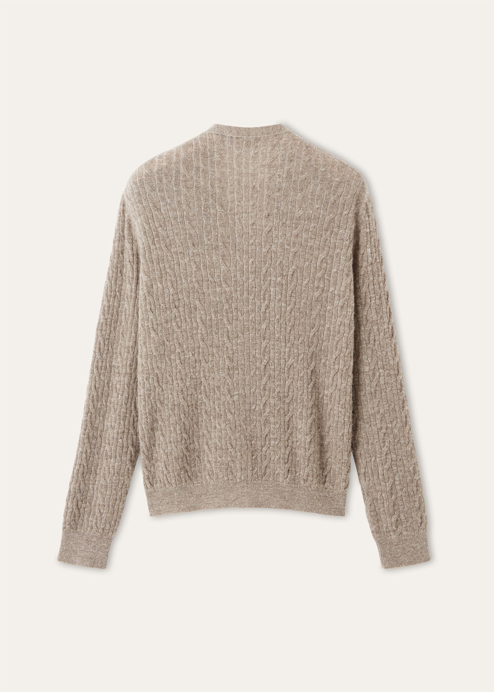 WALNUT CARDIGAN SWEATER WOOL SILK GG 12