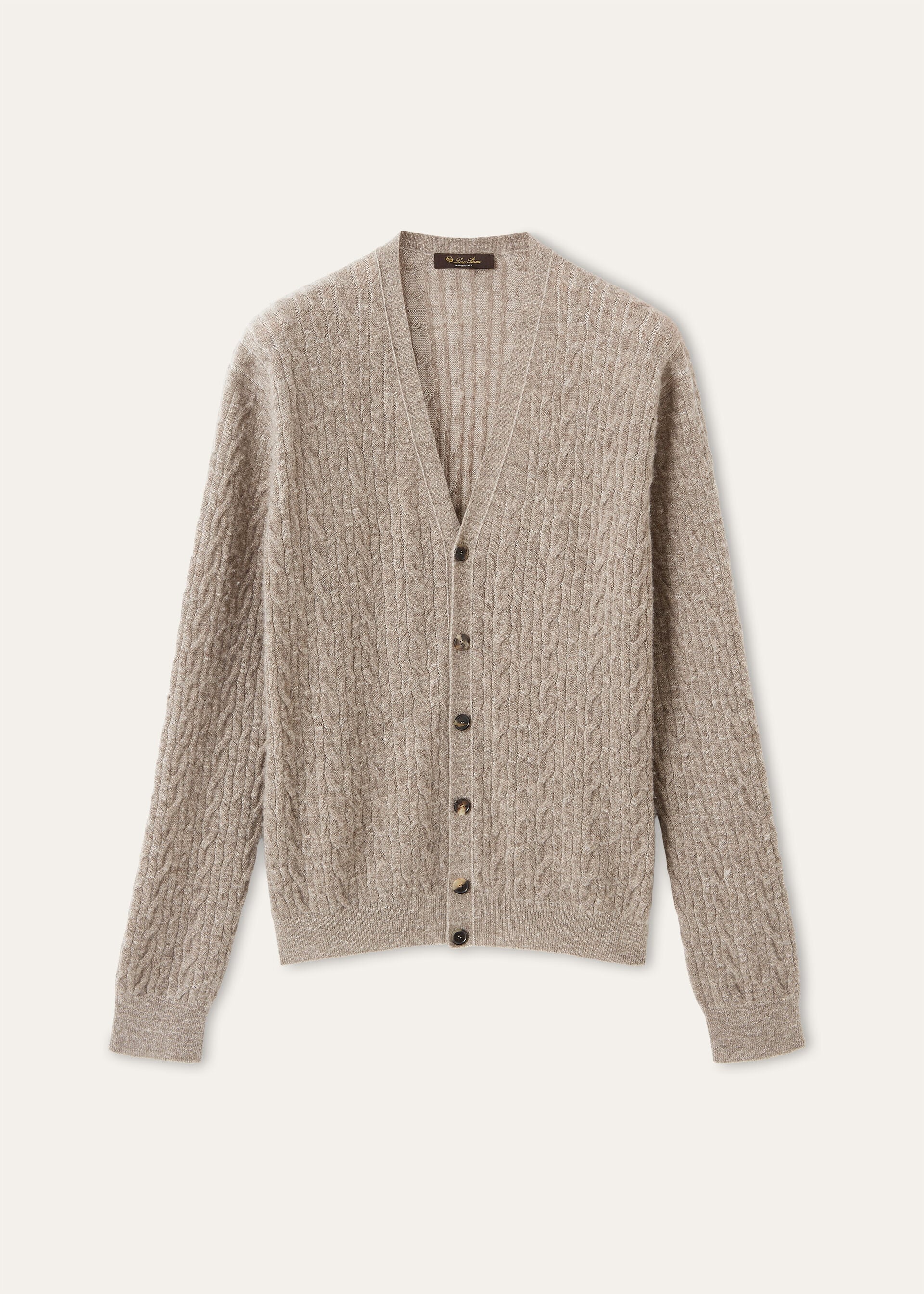 WALNUT CARDIGAN SWEATER WOOL SILK GG 12