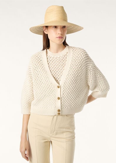 GINKO CARDIGAN SWEATER LINEN CASH SILK GG 5