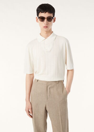 TAMARIND SS POLO OPEN LINEN SILK GG 18