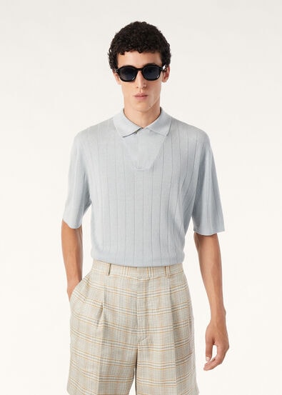 TAMARIND SS POLO OPEN LINEN SILK GG 18