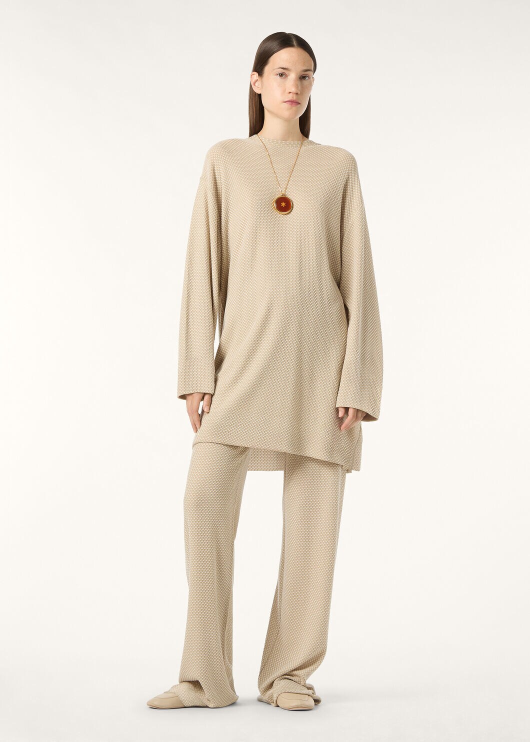 PALM LONG CREWNECK SW SILK BLEND GG 18