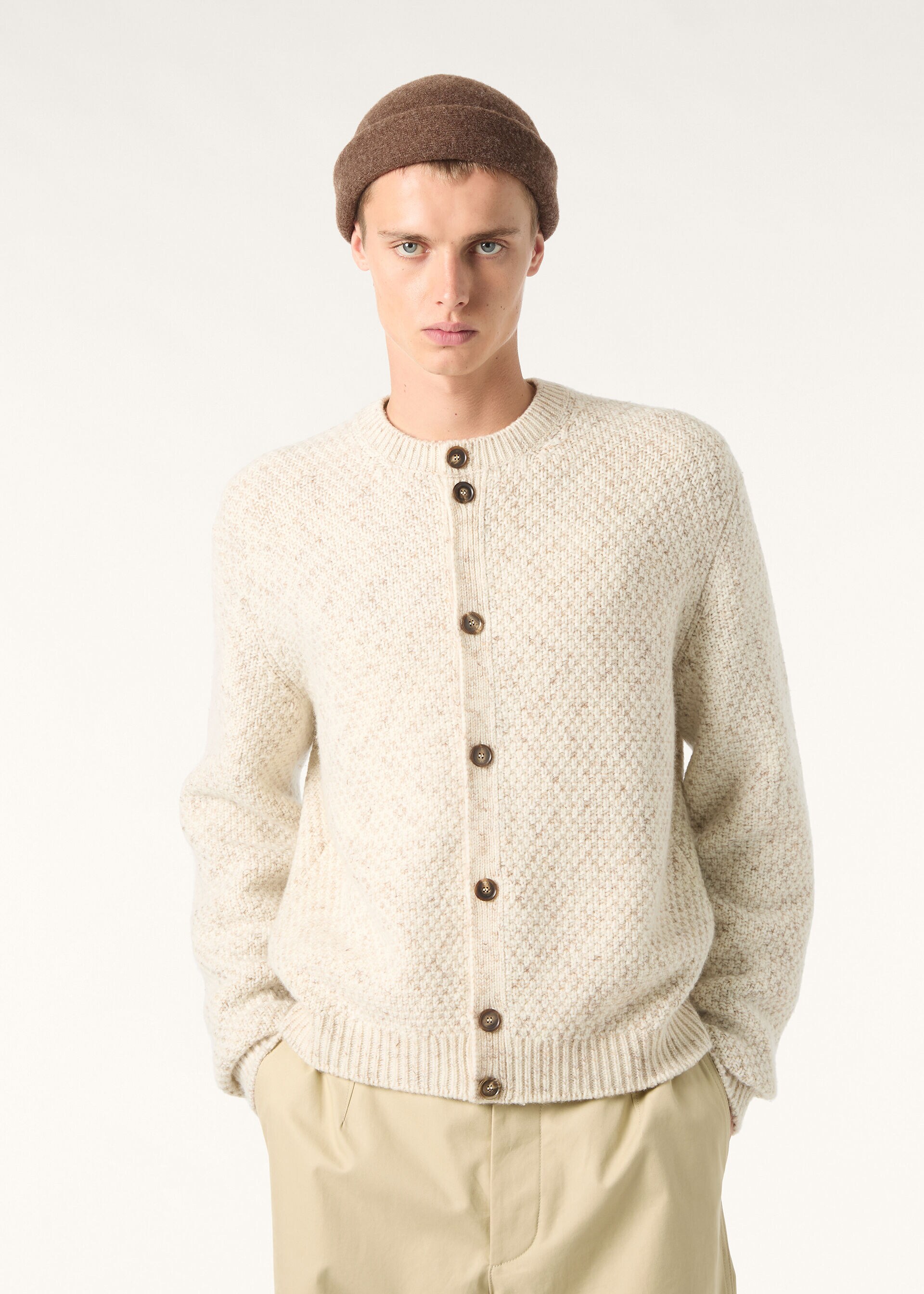 ASH CARDIGAN SWEATER WOOL BLEND GG 5