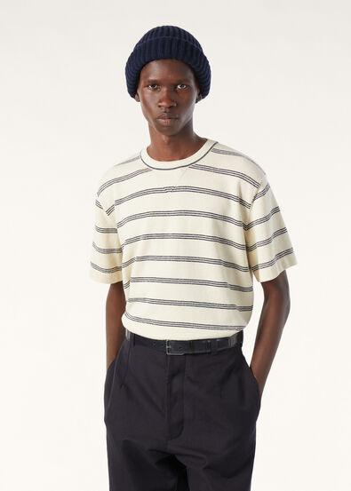 CARAVELLA SS CREWNECK SWEATER COTTON SILK CASH GG 14