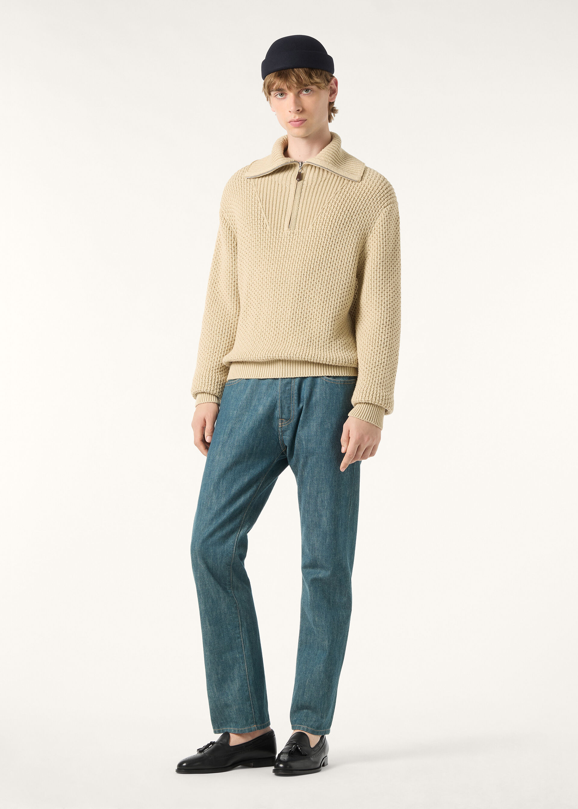 SHIVLING TURTLENECK SWEATER LINEN BLEND GG 5