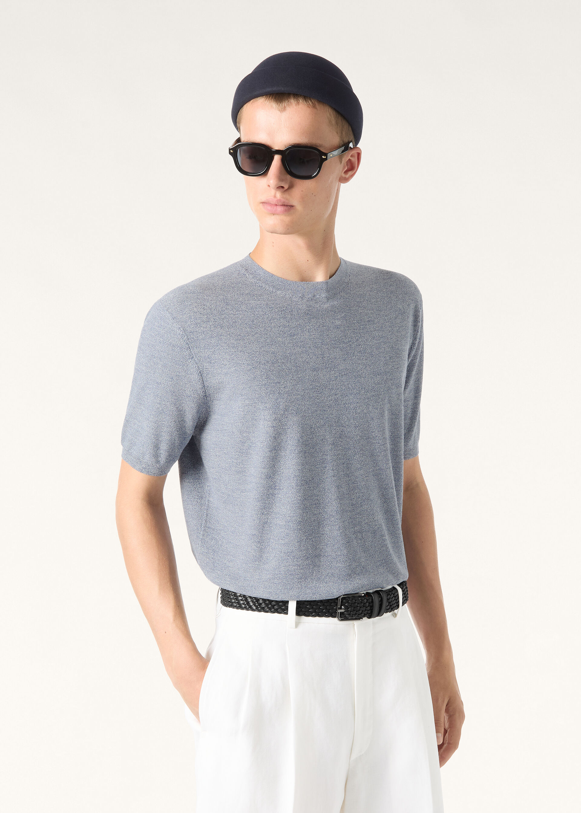 TARTANA SS CREWNECK SWEATER WOOL GG 18