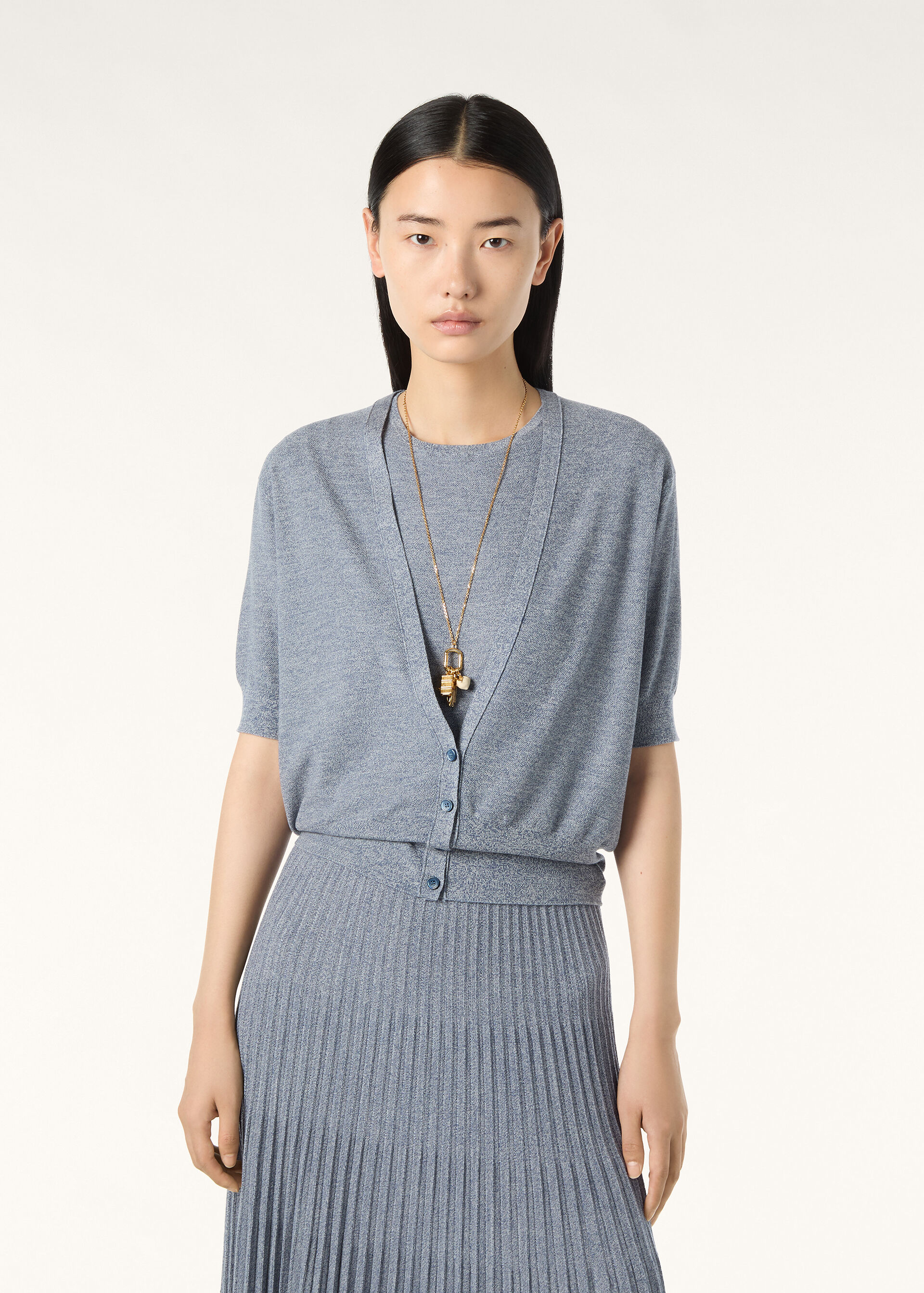 TARTANA CARDIGAN SWEATER WOOL GG 18