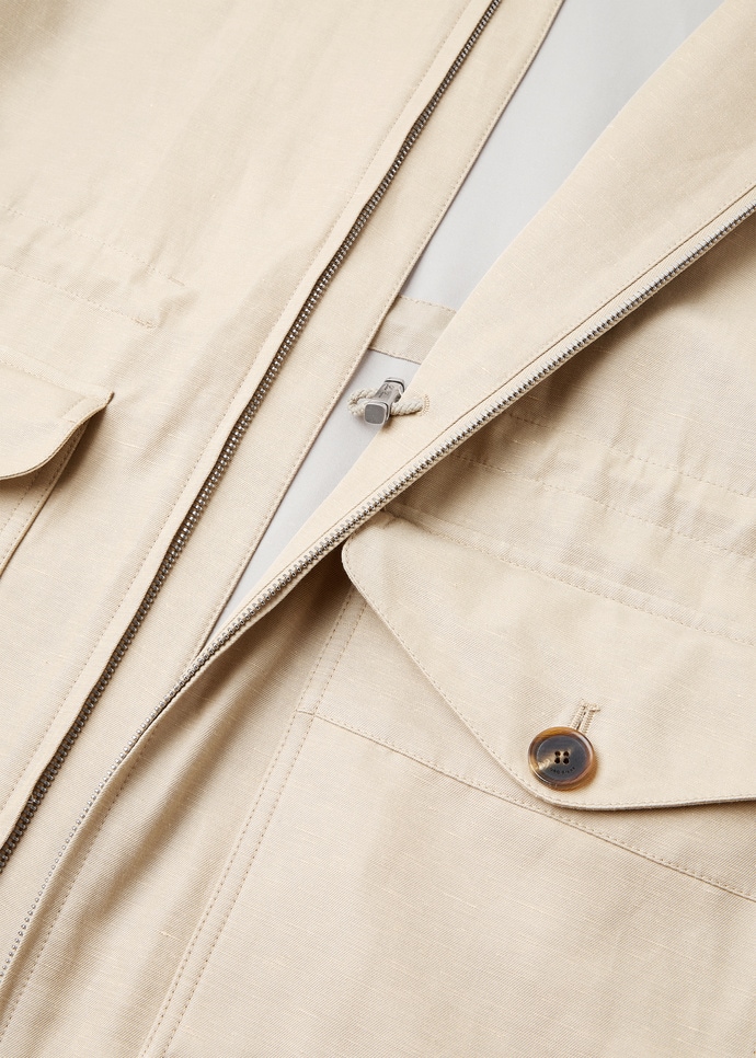 DAVOST PARKA LINEN SILK 2L RAIN_FAQ5678_DA77_7