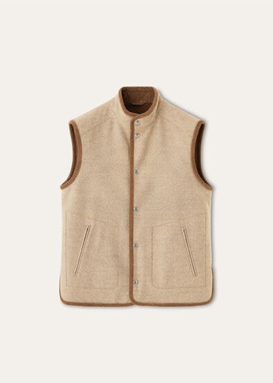 KELVIN VEST WOOL CASH SILK NATTE'
