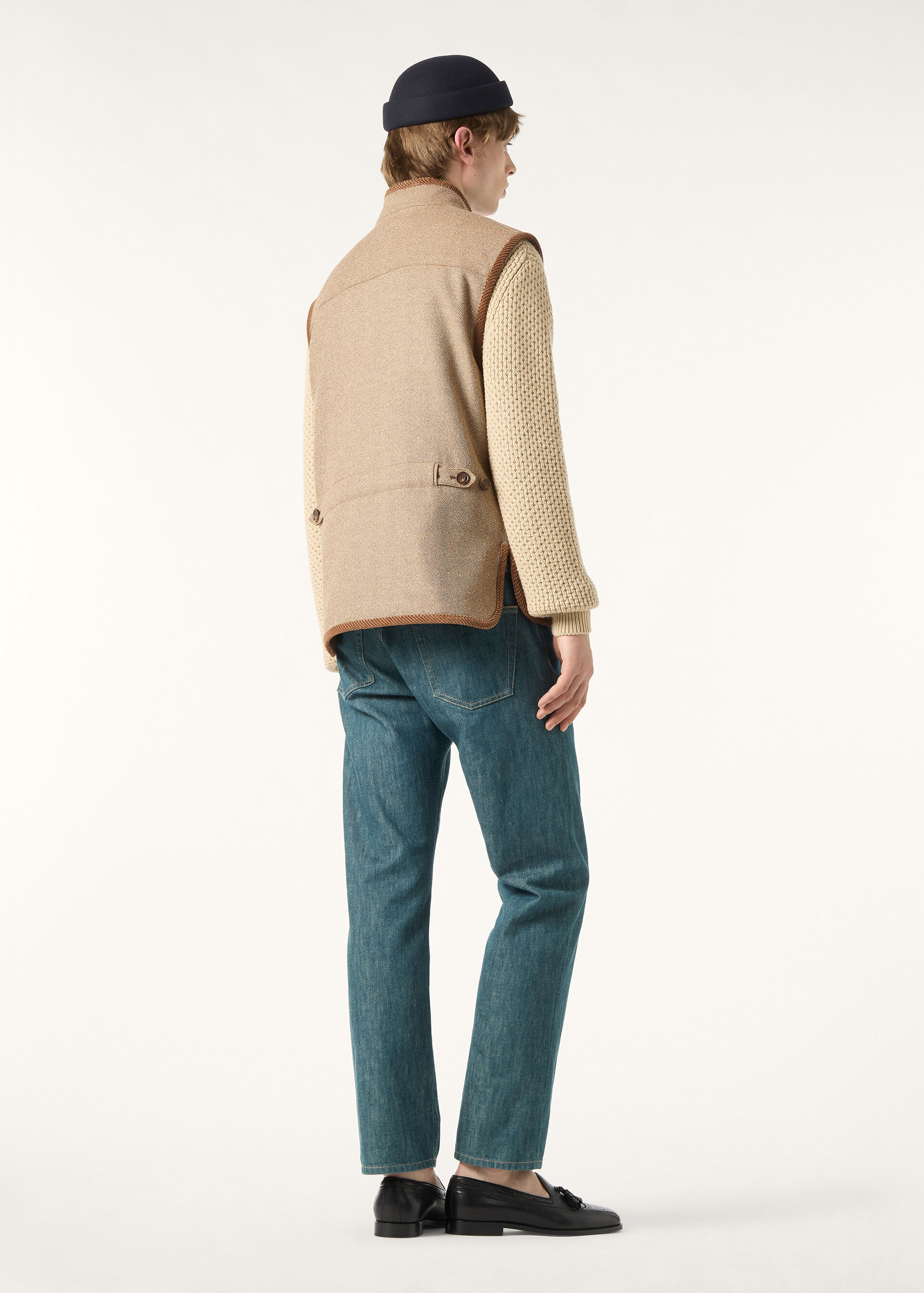 KELVIN VEST WOOL CASH SILK NATTE'