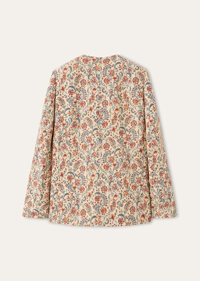 MEGEVE DB JACKET JASMINE BLOOM LINEN