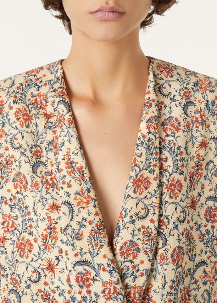 MEGEVE DB JACKET JASMINE BLOOM LINEN_FAQ5823_T1X0_2