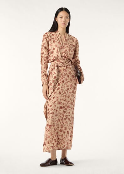 LAURA DRESS  ALBERO DELLA VITA-FIORELLINI SILK JC