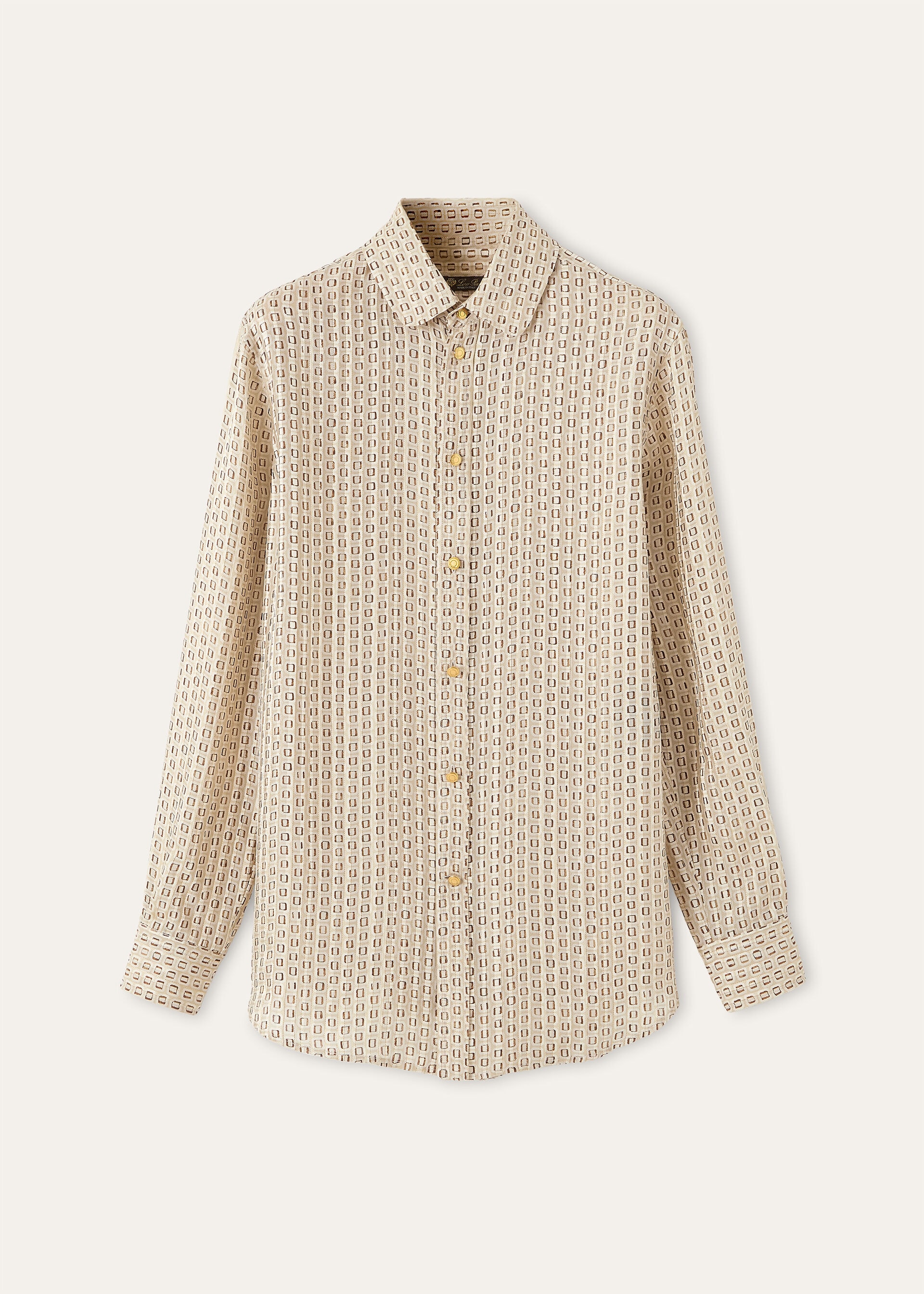 THEA PENNY COLLAR SHIRT GOLDEN MOSAIQUE SILK LAME'