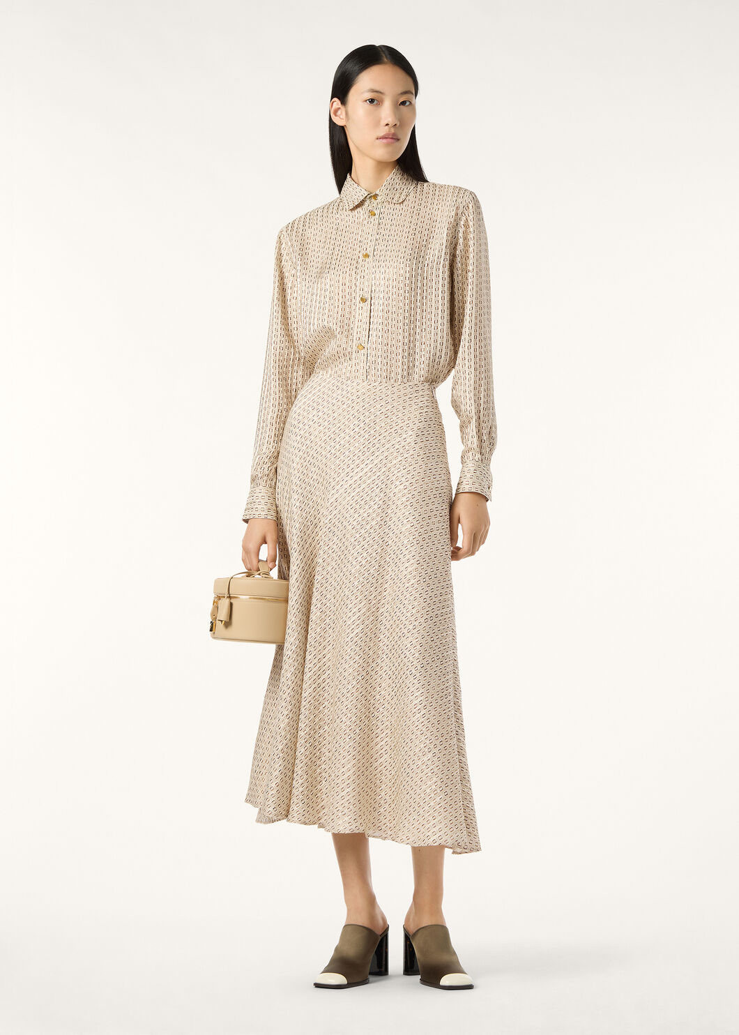 THEA PENNY COLLAR SHIRT GOLDEN MOSAIQUE SILK LAME'