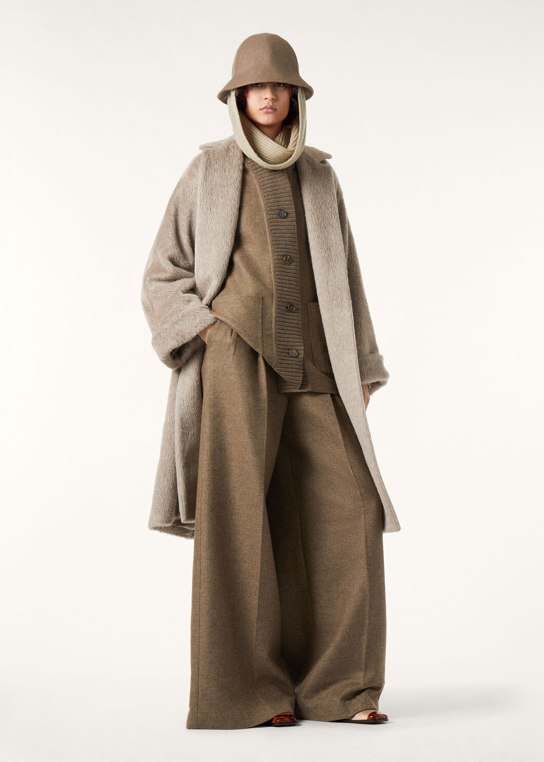 MARIA SB COAT BRUSHED ALPACA