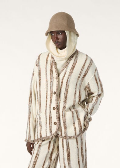 GUAVA SB JACKET SILK WOOL STRIPE