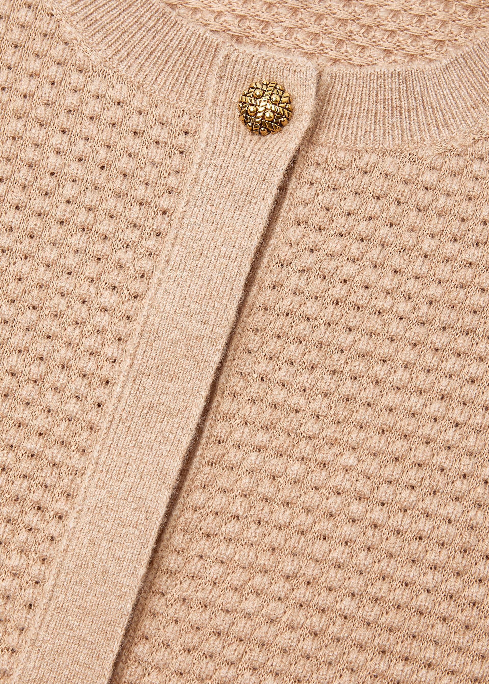 MONOCHROME JACQUARD CARDIGAN SW. CASH COTTON GG 14