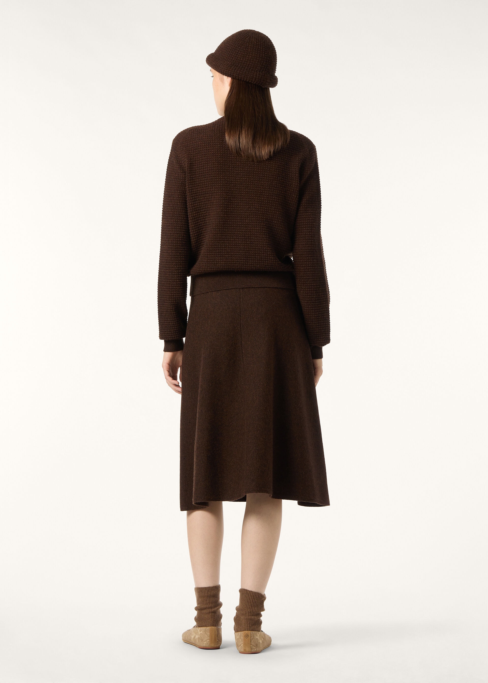 MONOCHROME JACQUARD CARDIGAN SW. CASH COTTON GG 14