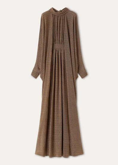 DORY DRESS CORIANDER FLOWERS SILK