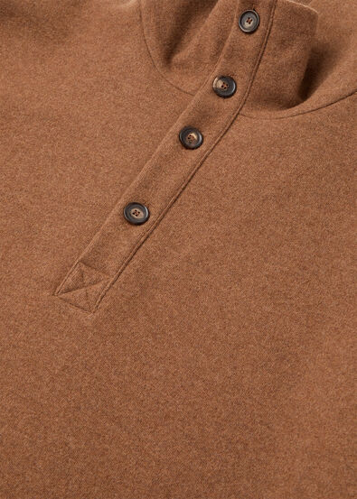 HAZEL POLO LS FLEECE WOOL CASH