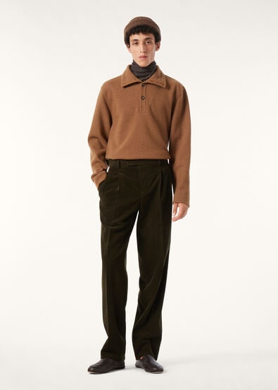 HAZEL POLO LS FLEECE WOOL CASH