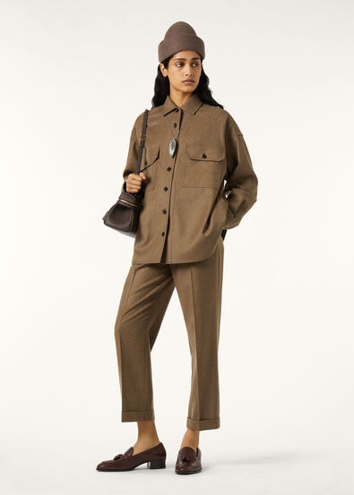 LOUIS HEM TROUSERS WOOL CASH FLANNEL