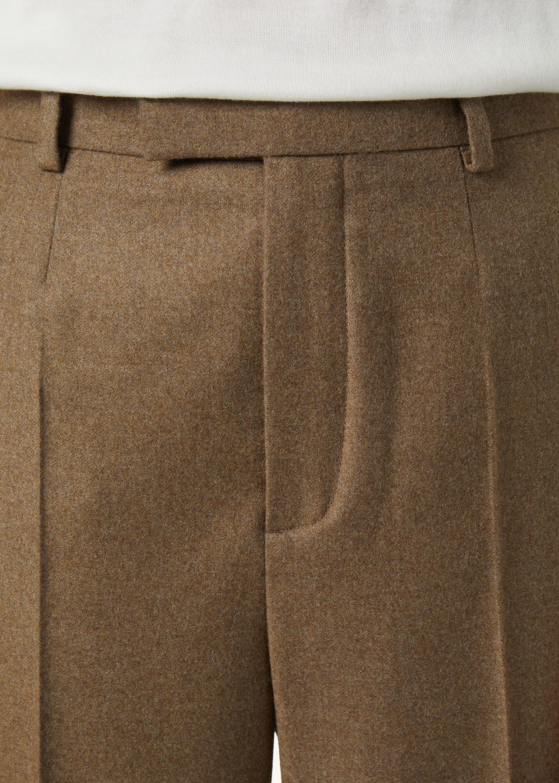 LOUIS HEM TROUSERS WOOL CASH FLANNEL