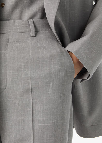 LOUIS HEM TROUSERS ZELANDER WOOL SILK