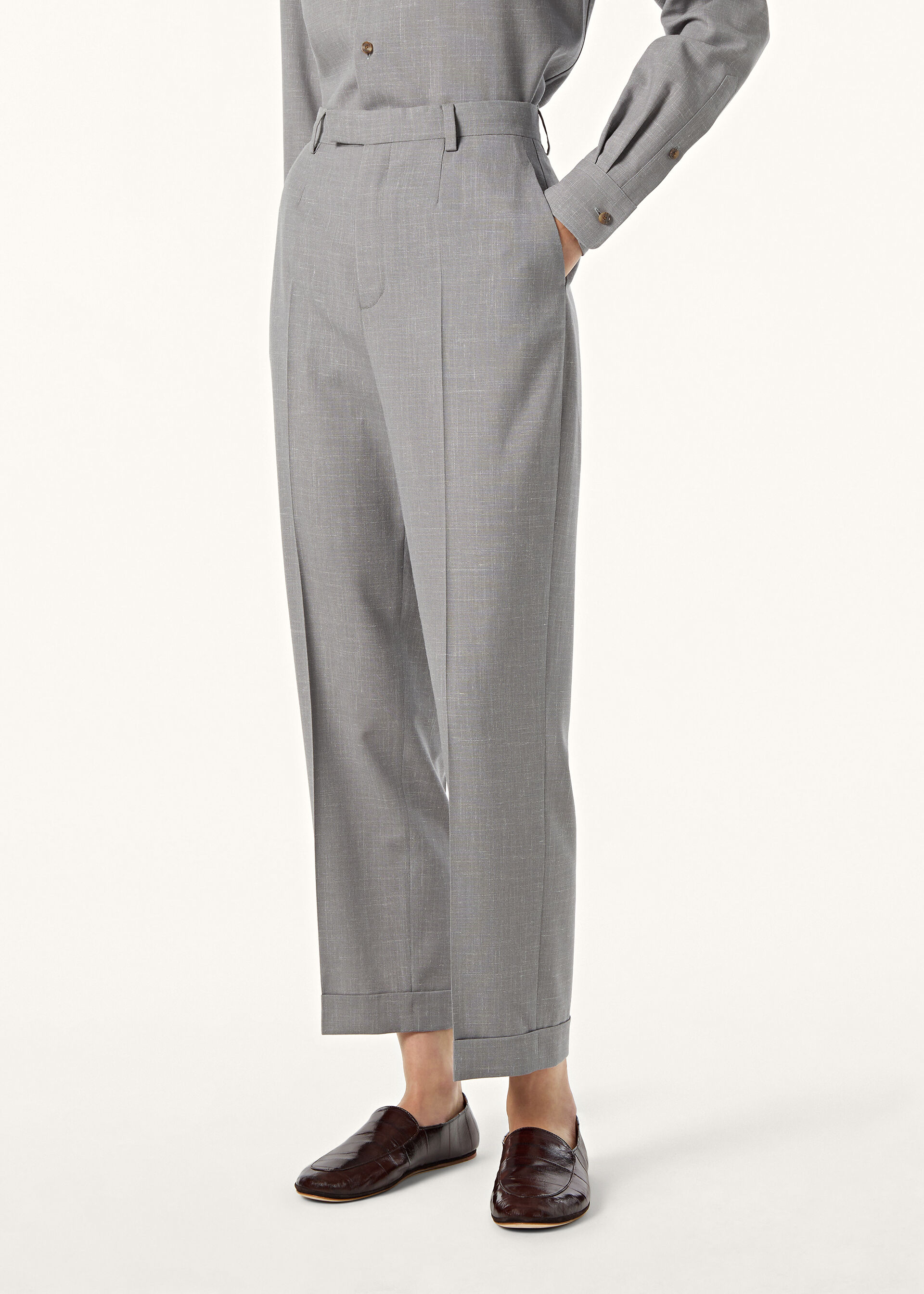 LOUIS HEM TROUSERS ZELANDER WOOL SILK