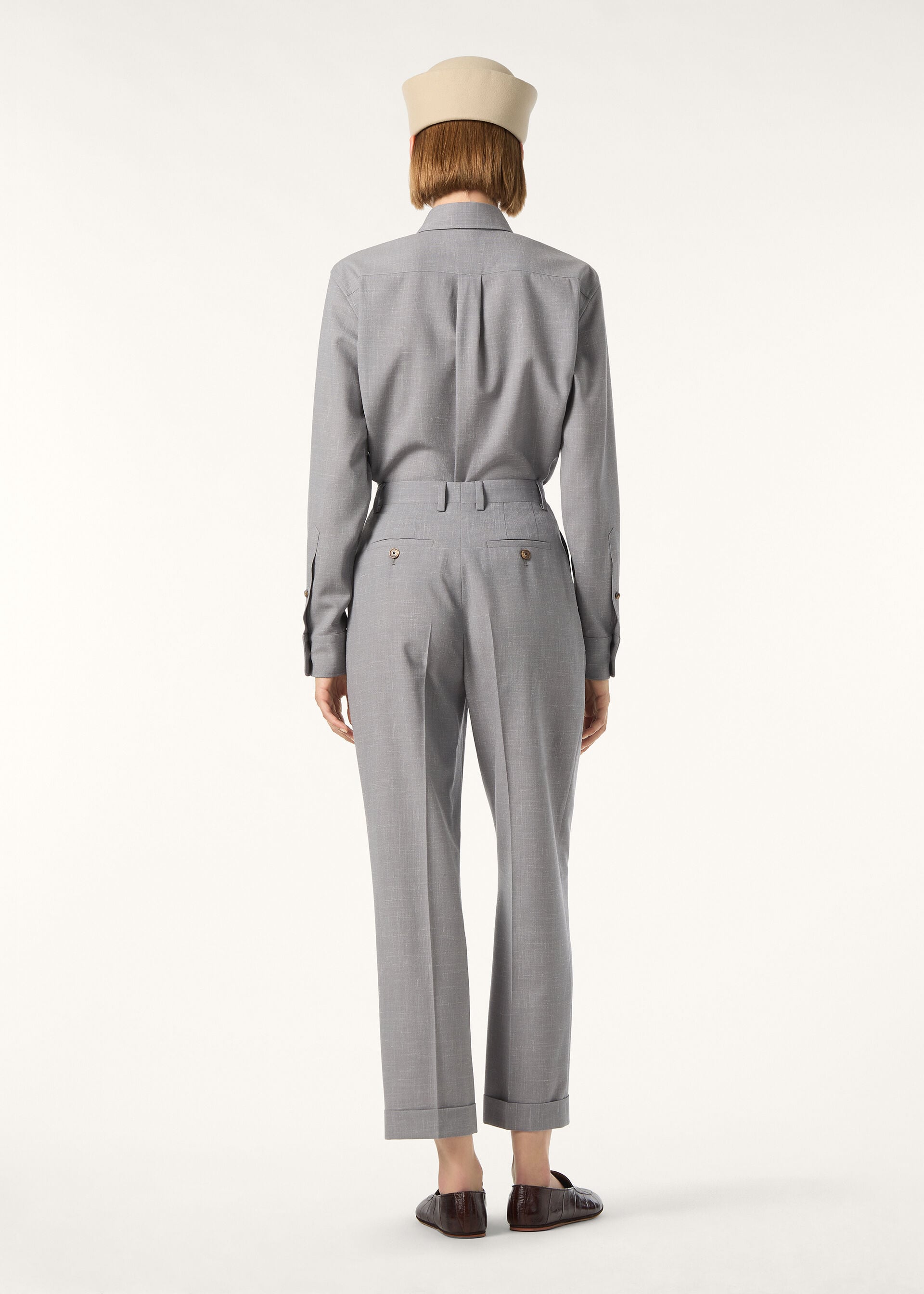 LOUIS HEM TROUSERS ZELANDER WOOL SILK