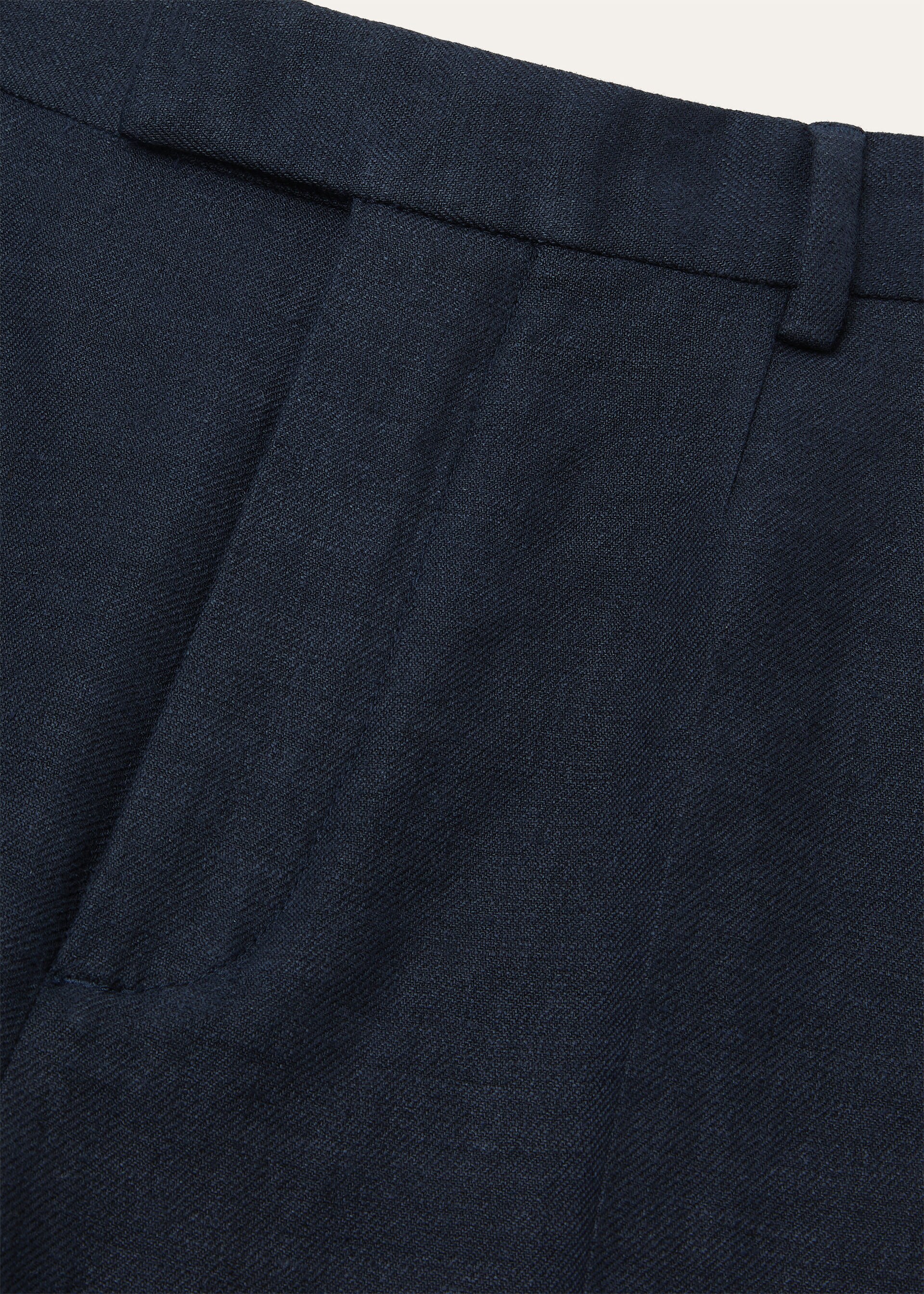LOUIS HEM TROUSERS STRUCTURED LINEN WOOL